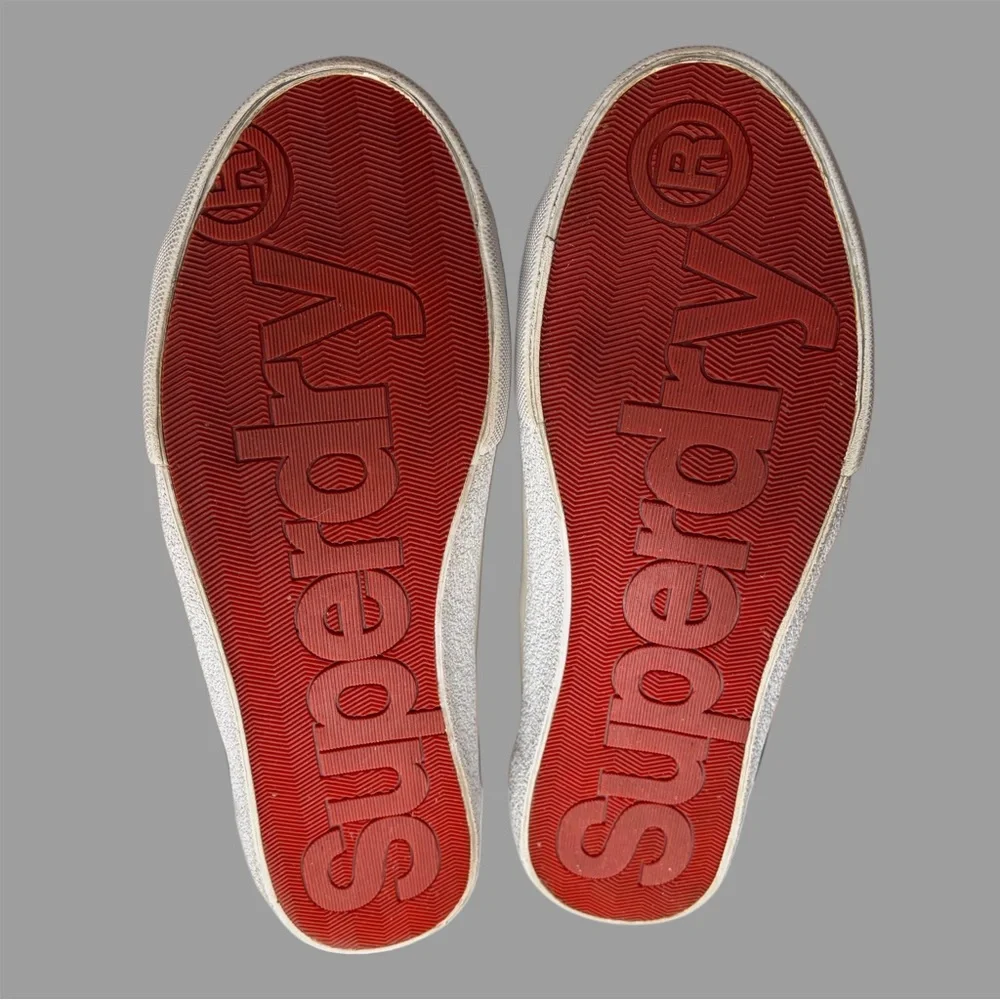 Superdry Vintage Court Trainers in White and‎ Navy